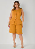 Shell Button Embellished Vest