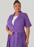 Button Front Cropped Blazer