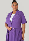 Button Front Cropped Blazer