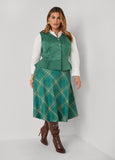 Faux Suede Peplum Vest