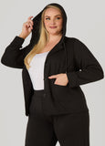 Hooded Ponte Jacket