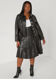 Faux Leather Trucker Jacket