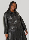 Faux Leather Trucker Jacket