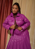 Faux Leather Trucker Jacket