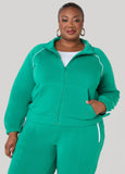 Piped Zip Front Track Jacket