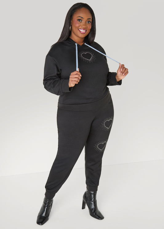 Crystal Heart Joggers