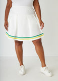 Plus Size Striped Tennis Skort
