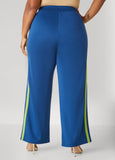 Striped Trimmed Wide Leg Pants