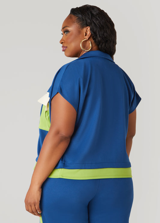 Colorblock Zip Front Jacket