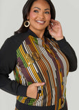 10 Appliqued Striped Track Jacket