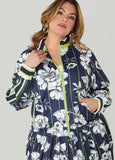 Striped And Floral Track Jacket