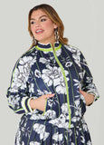 Striped And Floral Track Jacket