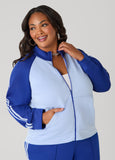 Plus Size Two Tone Track Jacket