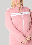 Striped Zip Front Track Jacket
