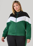 Zip Front Colorblock Track Jacket