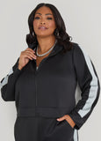 Plus Size Lurex™ Paneled Track Jacket