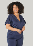 V Neck Athletic Knit Top
