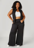 Plus Size Striped Wide Leg Track Pants