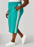 Stripe Trimmed Capris