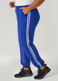 Striped Pintucked Joggers