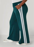 Wide Leg Striped Track Pants