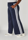 Wide Leg Striped Track Pants