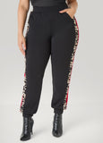Animal Print Colorblock Joggers