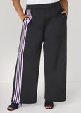 Striped Wide Leg Track Pants
