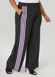 Striped Wide Leg Track Pants