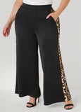 Animal Striped Wide Leg Pants