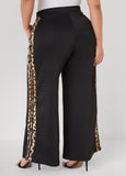 Animal Striped Wide Leg Pants
