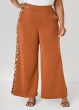Animal Striped Wide Leg Pants