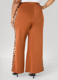 Animal Striped Wide Leg Pants