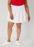 Pleated Athletic Knit Tennis Skirt