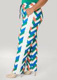 Geo Print Wide Leg Track Pants