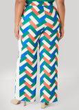 Geo Print Wide Leg Track Pants