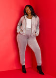 Plus Size Sequin Velour Hoodie Plus Size Y2K Streetwear Set