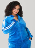 Striped Velour Track Jacket