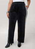 Stripe Trimmed Velour Track Pants