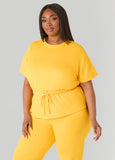 Drawstring Peplum Sweatshirt