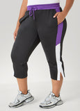 Side Split Colorblock Capris