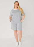 Piped French Terry Shorts