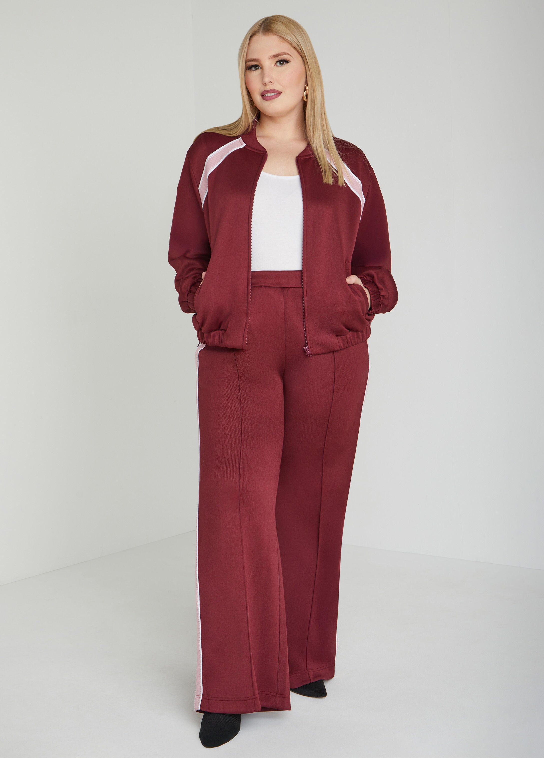 Embroidered Pique Track Pants