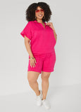 Zip Front Ribbed Pullover