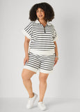 Striped Seamed Shorts
