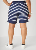 Seamed Striped Shorts