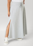Side Split Drawstring Maxi Skirt