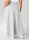 Side Split Drawstring Maxi Skirt