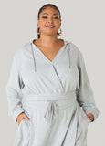 Faux Wrap Crop Hoodie