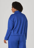 Pleated High Neck Bomber Jacket